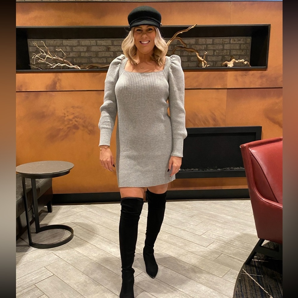Gray sweater dress size large